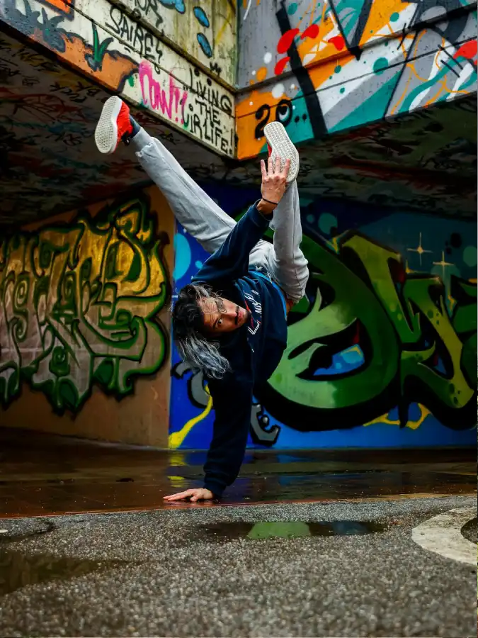 Business Transformation man-breakdancing-near-wall